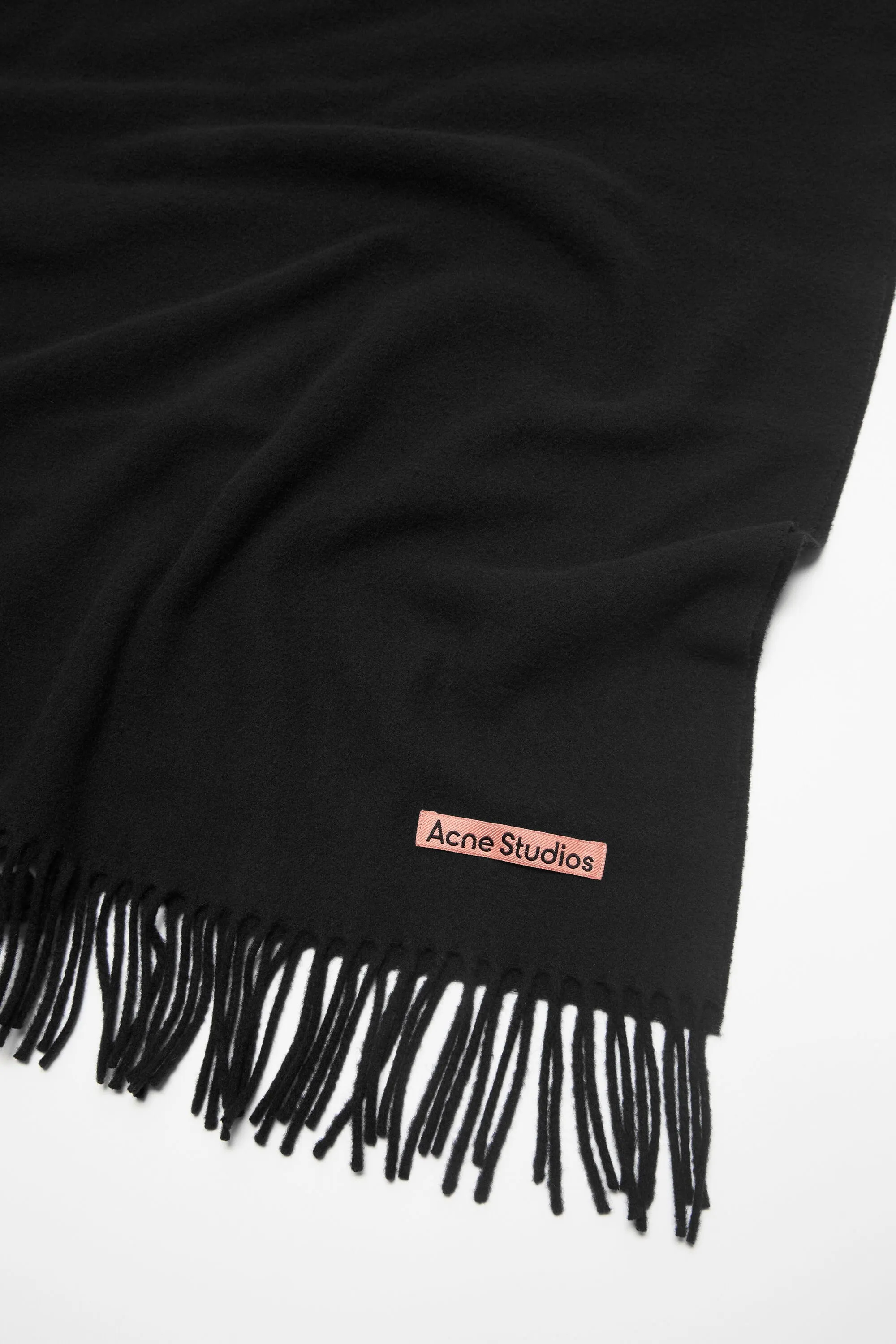 Fringe wool scarf - oversized