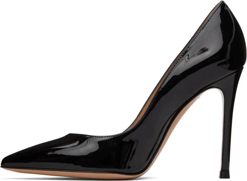 Gianvito Rossi Black Leather Gianvito 105 Heels