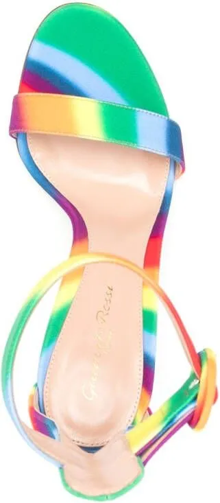 Gianvito Rossi Portofino 105mm rainbow sandals Orange