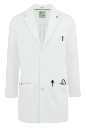 Healing Hands White Coat Modernist Men's 35 ½" 5-Pocket STRETCH Lab Coat