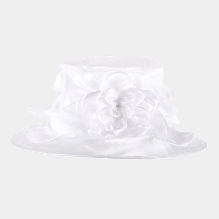 iLLASPARKZ Small brim organza flower hat