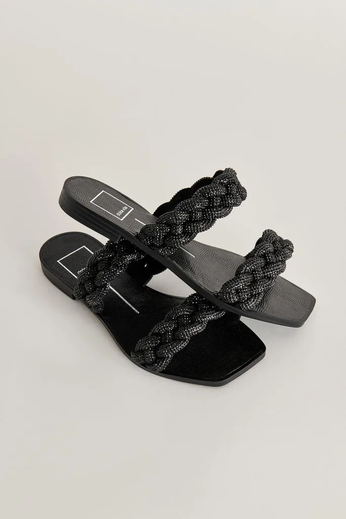 INDY RHINESTONE SANDALS BLACK RHINESTONE– Dolce Vita 6765281312834