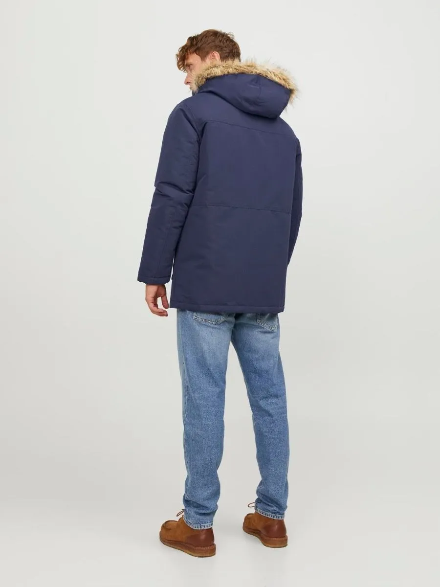 Jack & Jones Wing Parka Jacket Navy Blazer