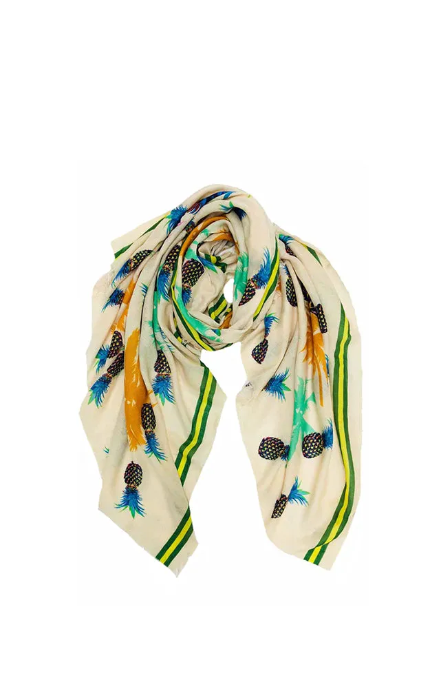 JC021063 Pineapple Printed Scarf & Shawl