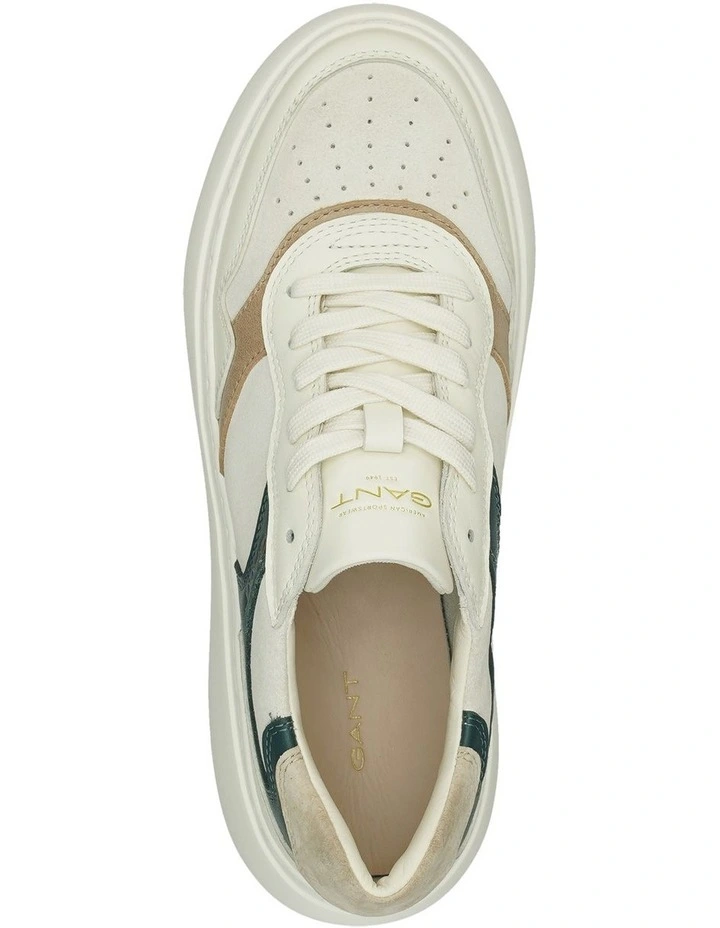 Jennise Leather Sneaker in Beige