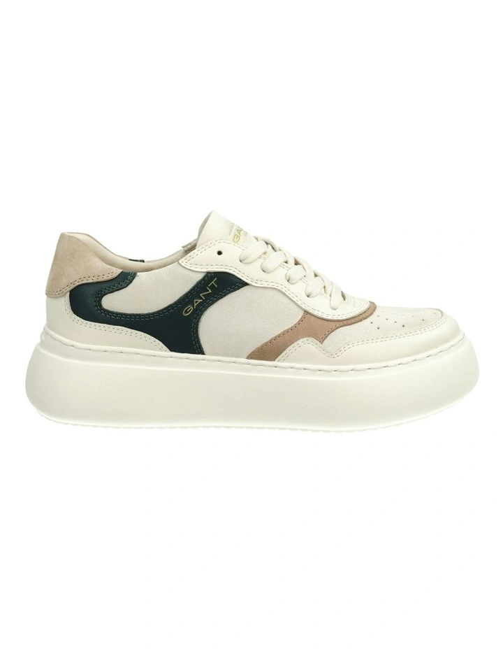 Jennise Leather Sneaker in Beige