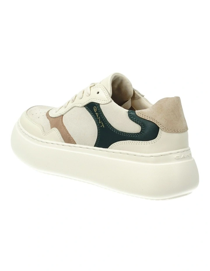 Jennise Leather Sneaker in Beige