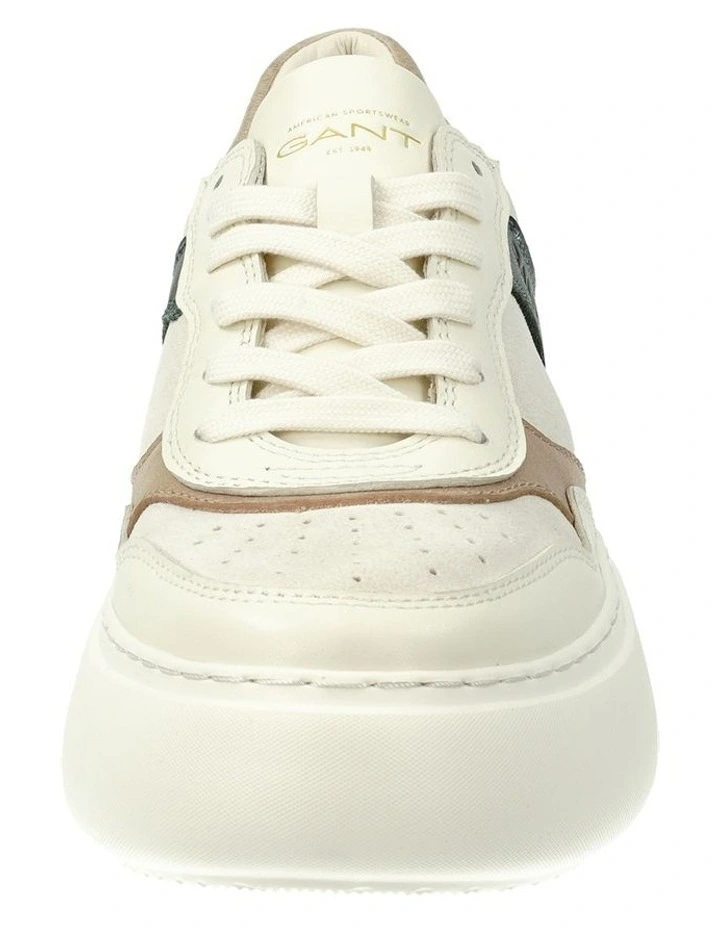 Jennise Leather Sneaker in Beige