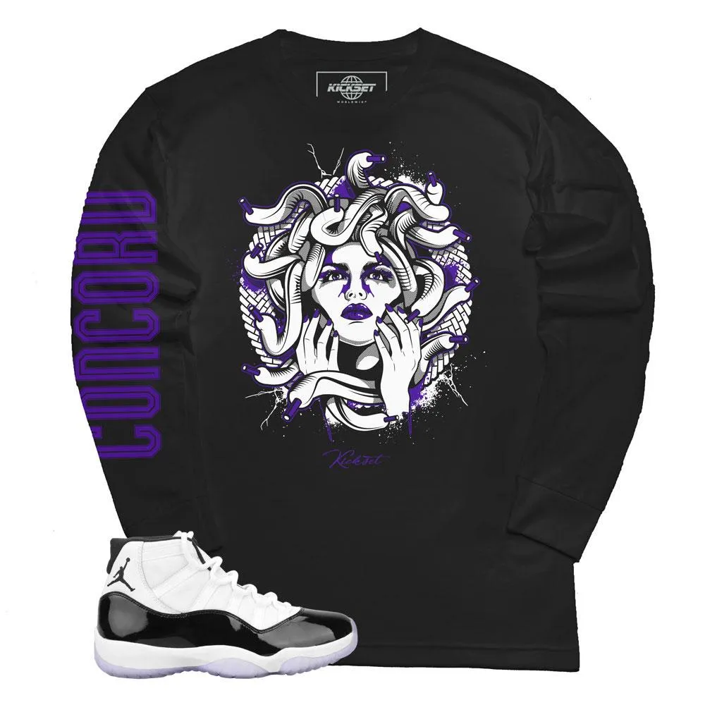 Jordan 11 Concord Medusa Black Long Sleeve Shirt