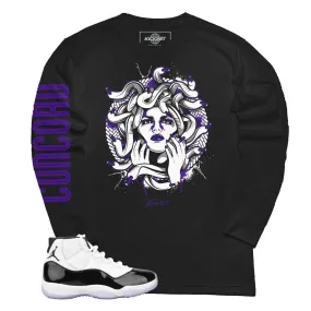 Jordan 11 Concord Medusa Black Long Sleeve Shirt