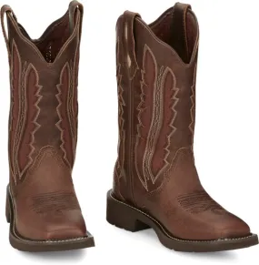 Justin 11 Paisley Spice Square Toe Western Boot