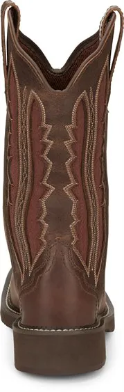 Justin 11 Paisley Spice Square Toe Western Boot