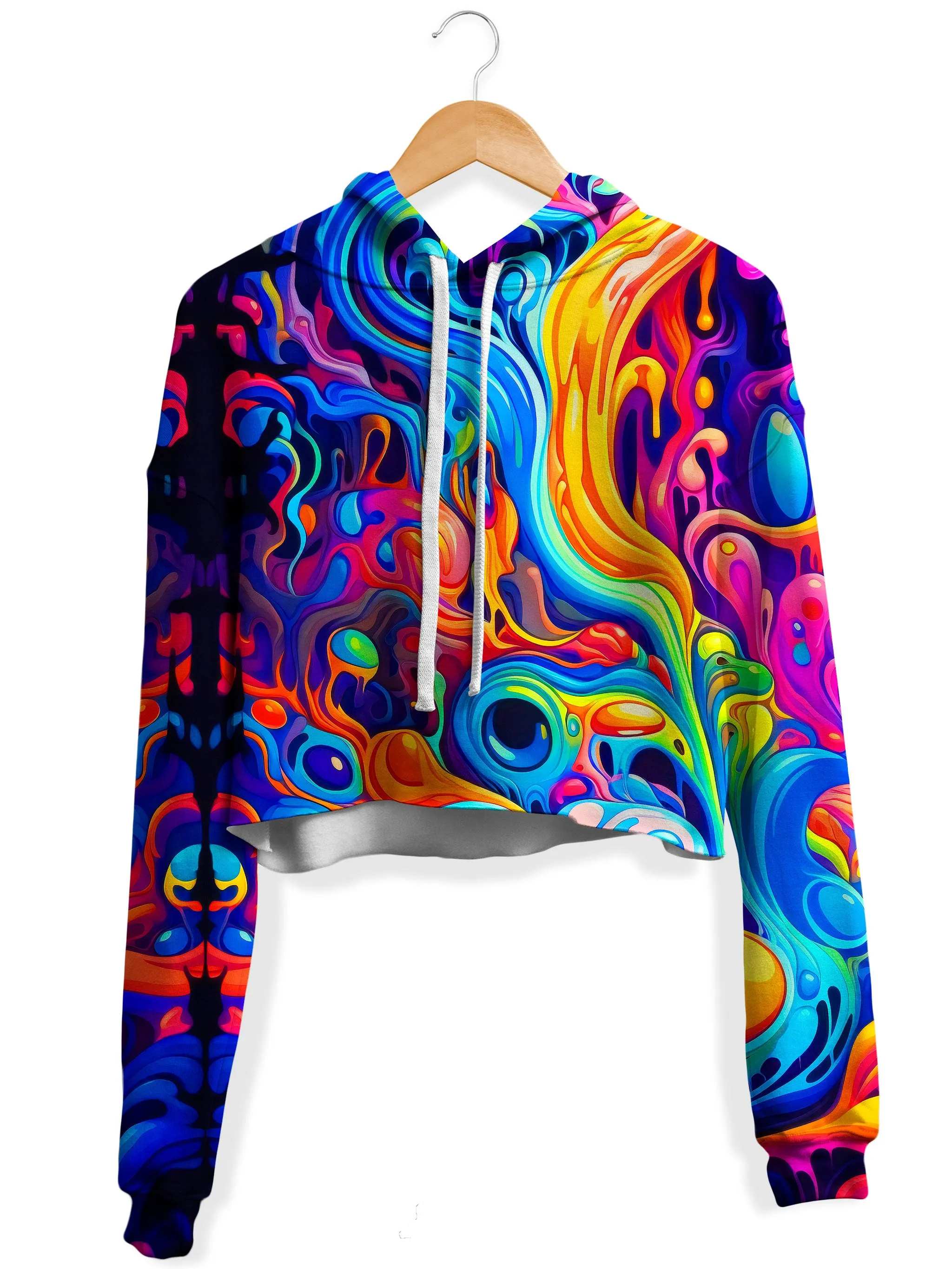 Kandi Swirl Fleece Crop Hoodie