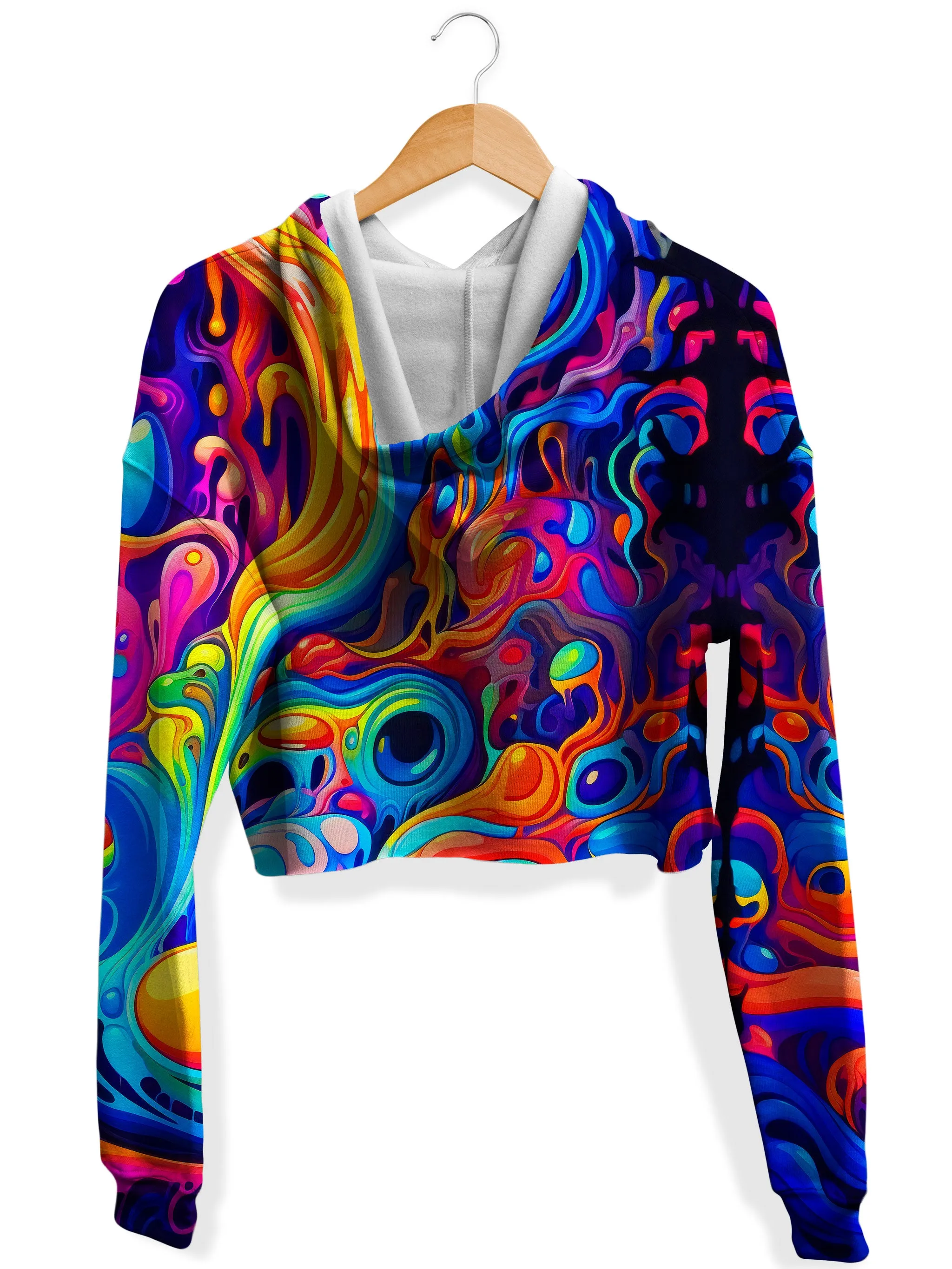 Kandi Swirl Fleece Crop Hoodie