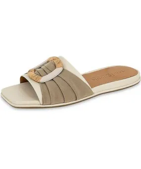 Kenneth Cole Rhea Womens Cushioned Footbed Slip On Slide Sandals