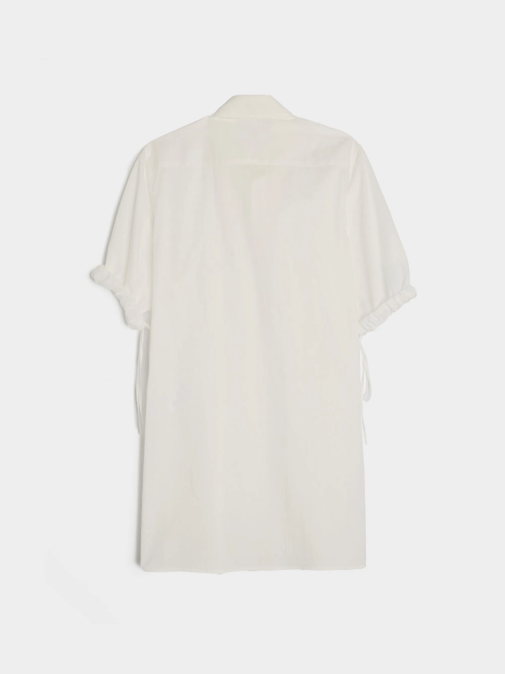 KO-Front Tucked Blouse, White