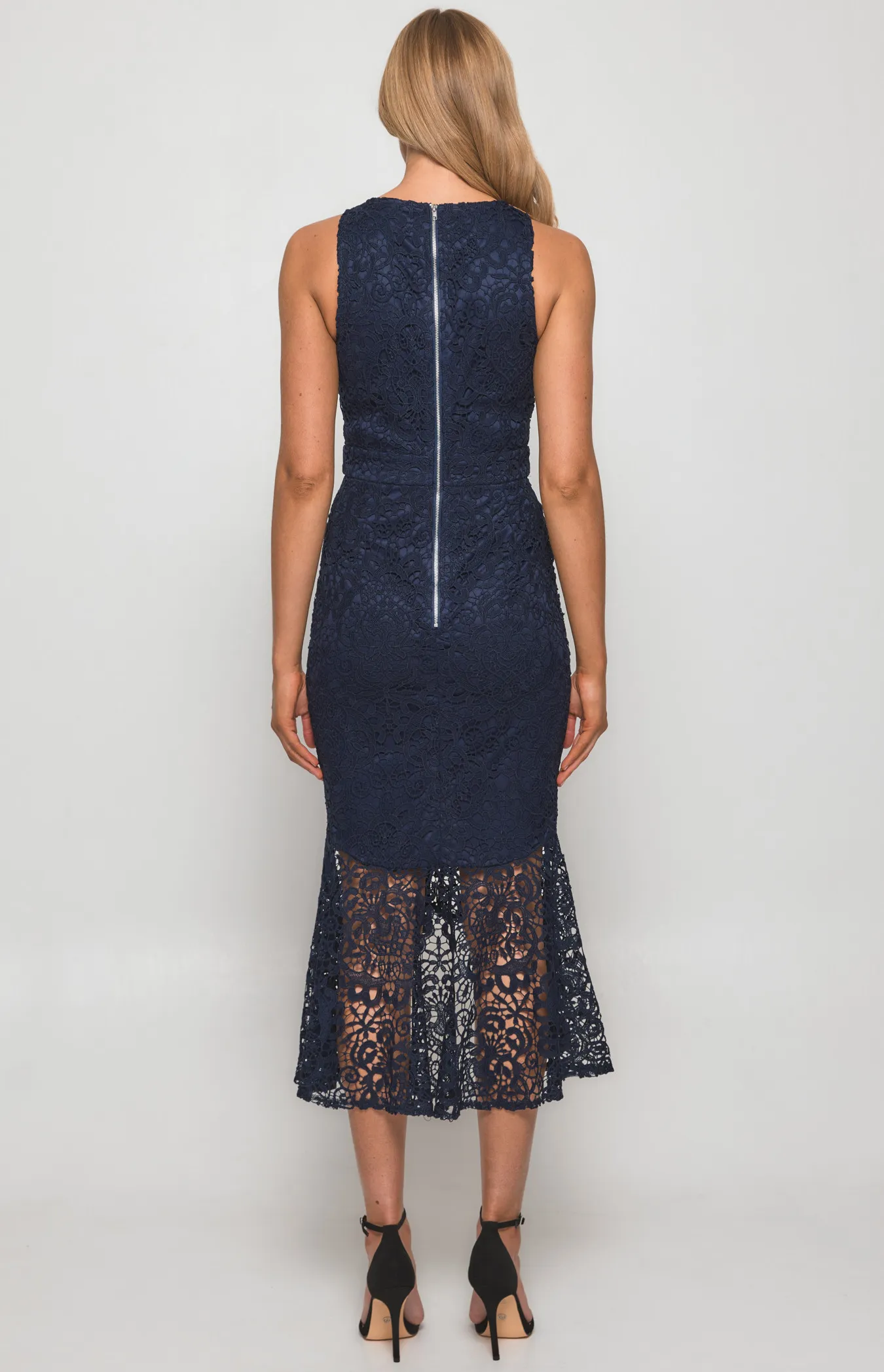 Lace Midi dress with Flared Hem (SDR1362A)