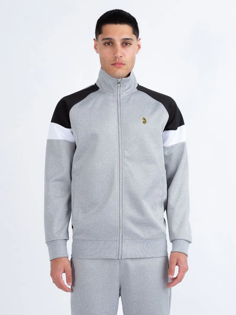 Luke 1977 Sport Kas 3 Zip Track Jacket Light Marl Grey