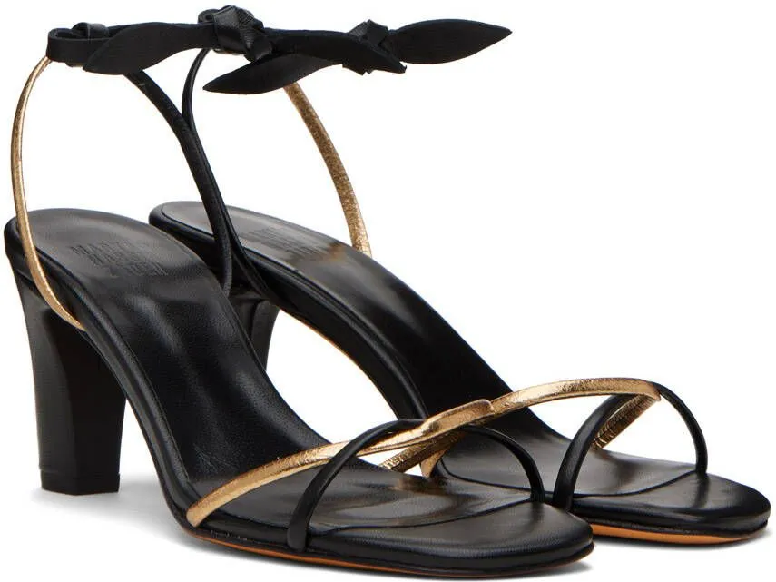 Maryam Nassir Zadeh Black & Gold Riley Heels