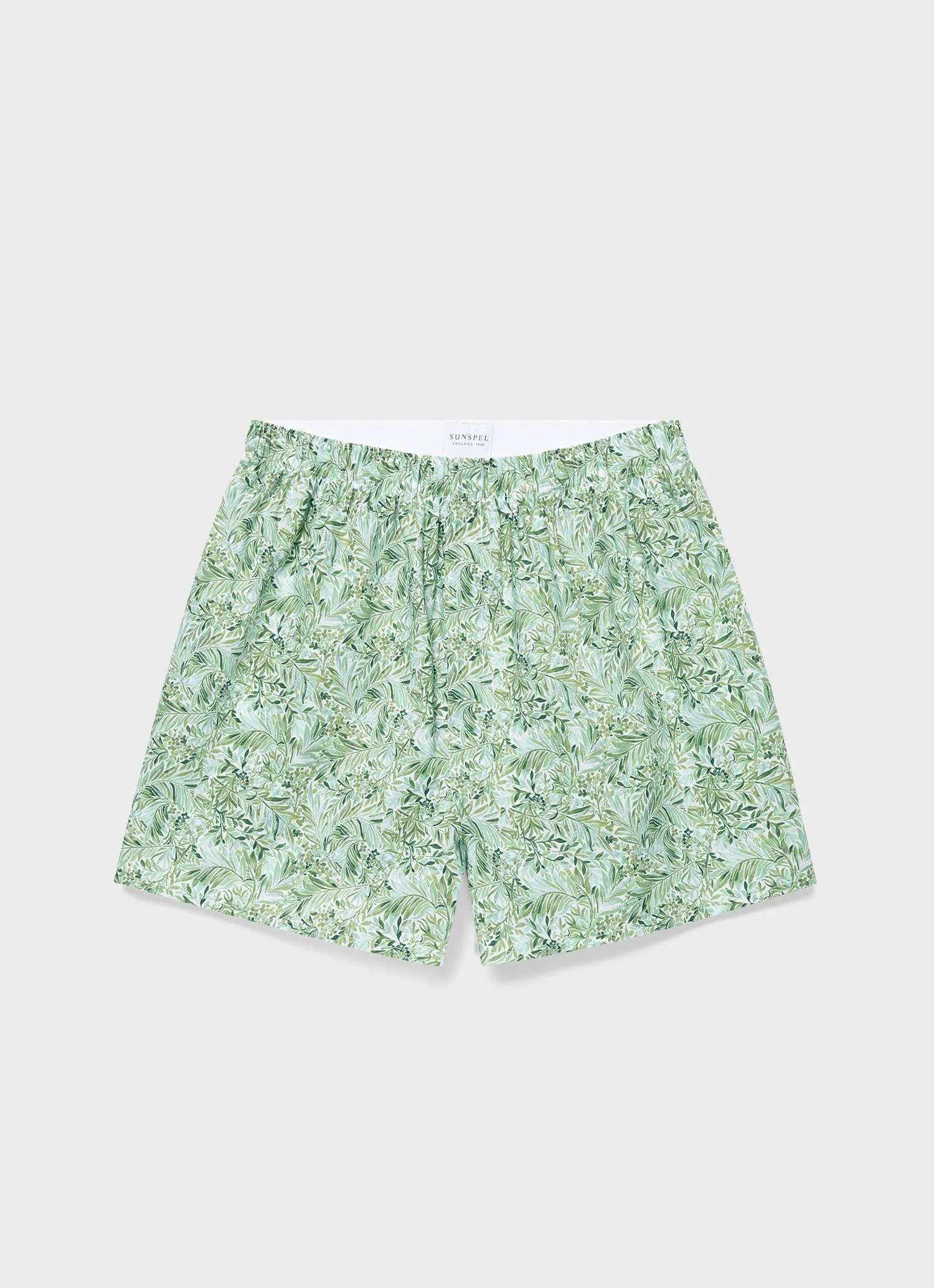 Men's Classic Boxer Shorts in Liberty Fabric in Green Garden