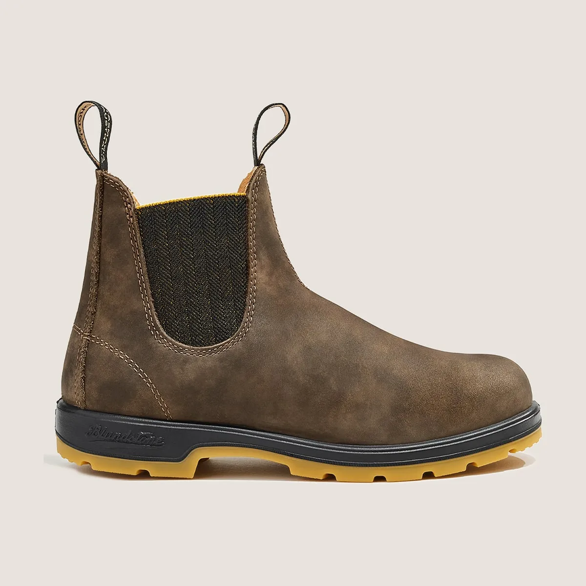 Men's Classics  Chelsea Boots  -  Rustic Brown / Mustard-Black