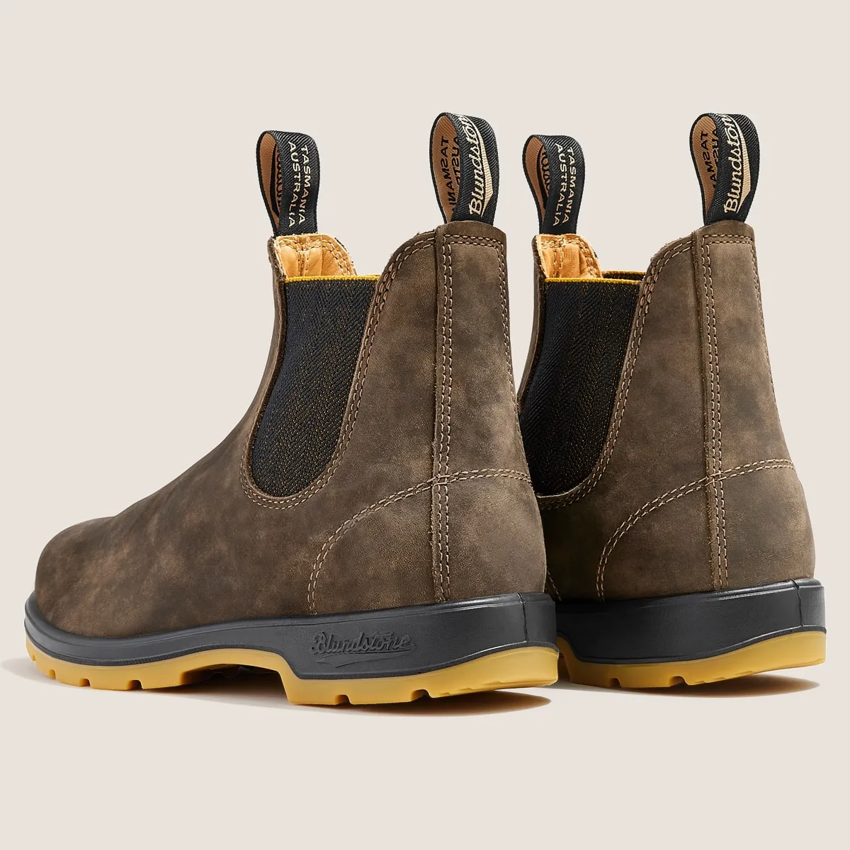 Men's Classics  Chelsea Boots  -  Rustic Brown / Mustard-Black