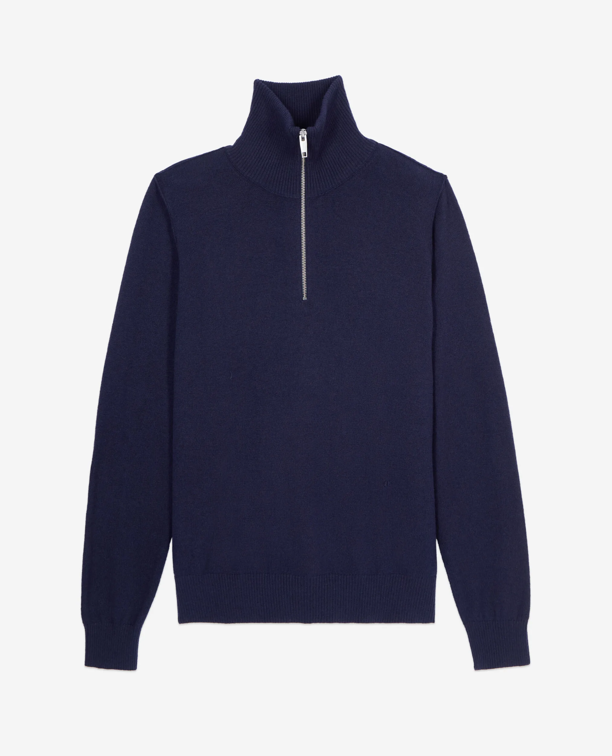 Navy blue wool sweater