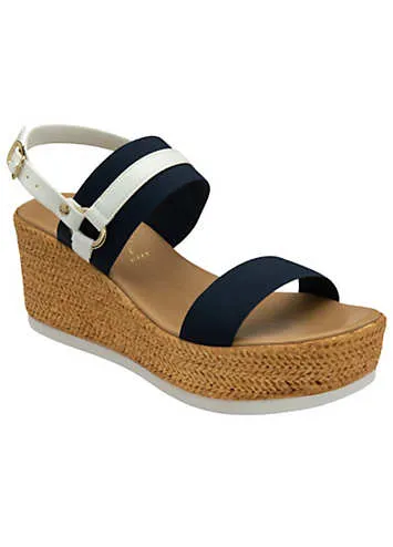 Navy Liliana Sandals by Lotus | Look Again