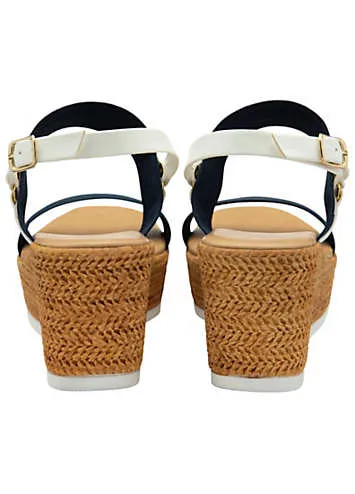 Navy Liliana Sandals by Lotus | Look Again