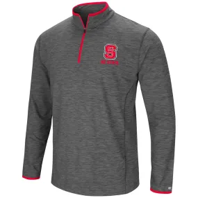 NC State Wolfpack Colosseum Gray Diemert 1/4 Zip LS Pullover Windshirt