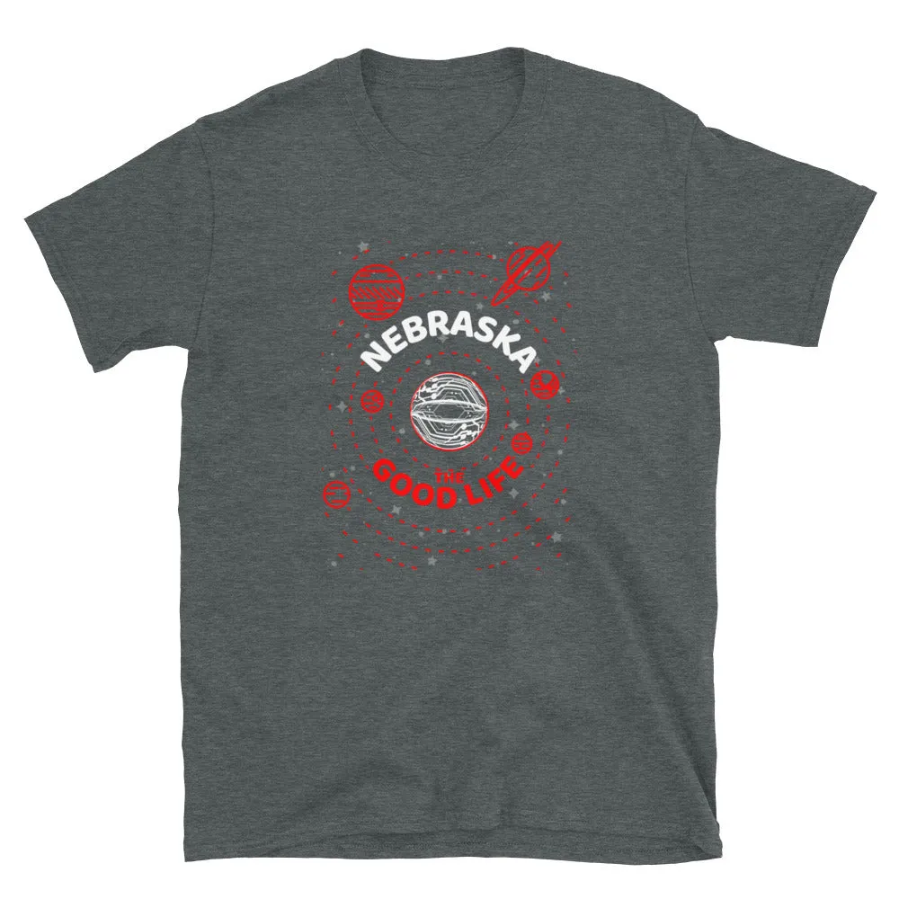 Nebraska the Good Life Space T-Shirt