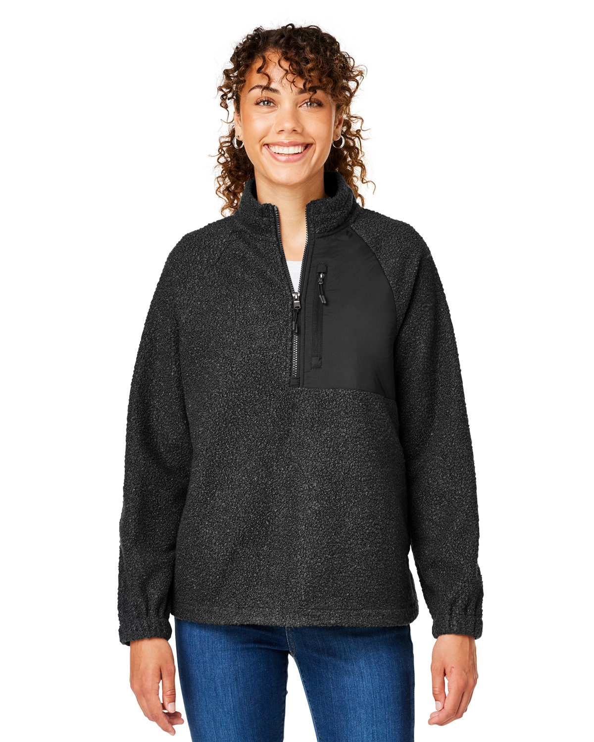 North End NE713W Ladies' Aura Sweater Fleece Quarter-Zip SKU: NE713W