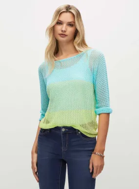 Open Weave Gradient Sweater