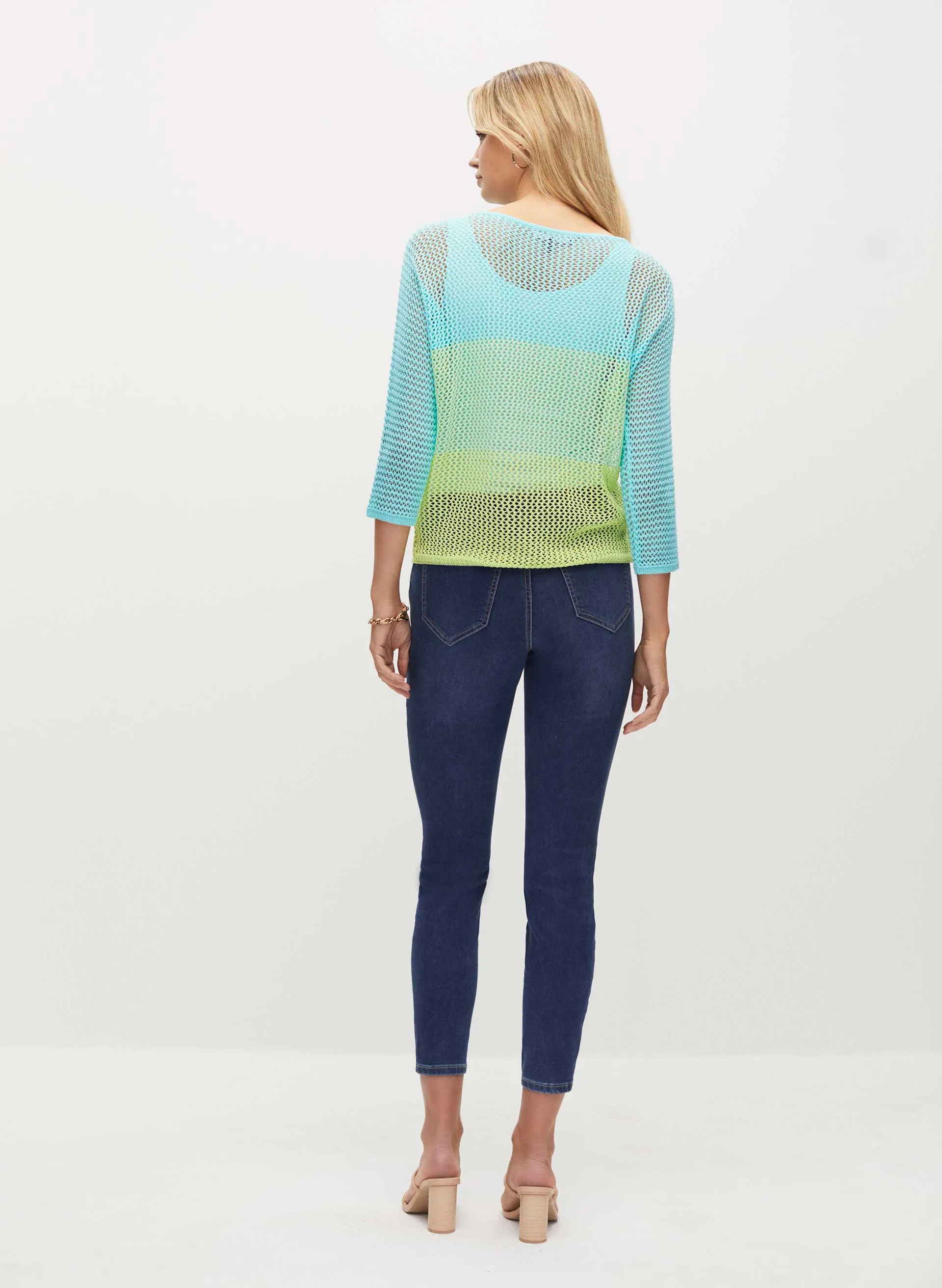 Open Weave Gradient Sweater