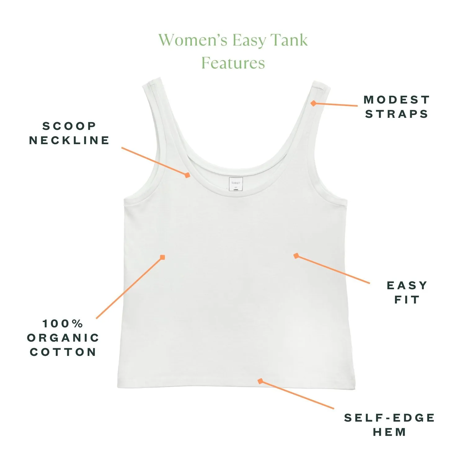 Organic Cotton Easy Tank in Cloud