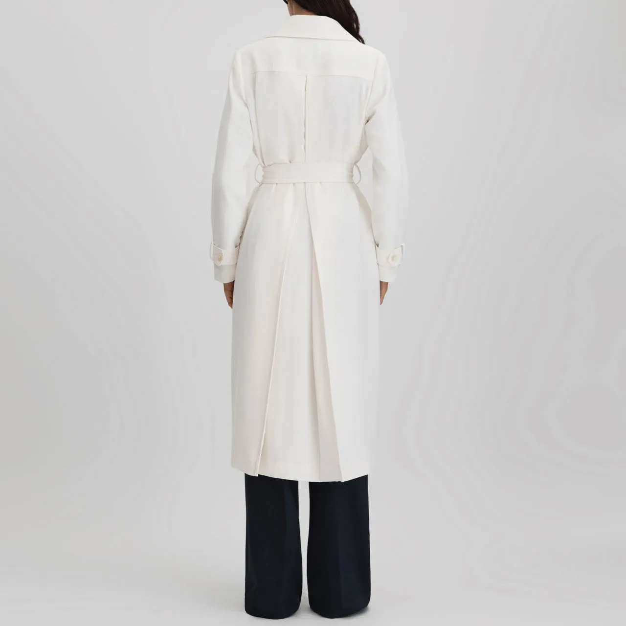 REISS Etta Trench Coat - White