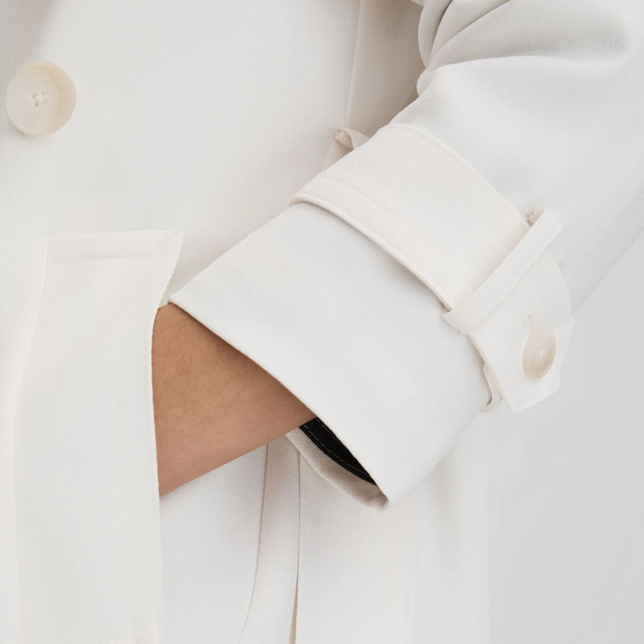 REISS Etta Trench Coat - White