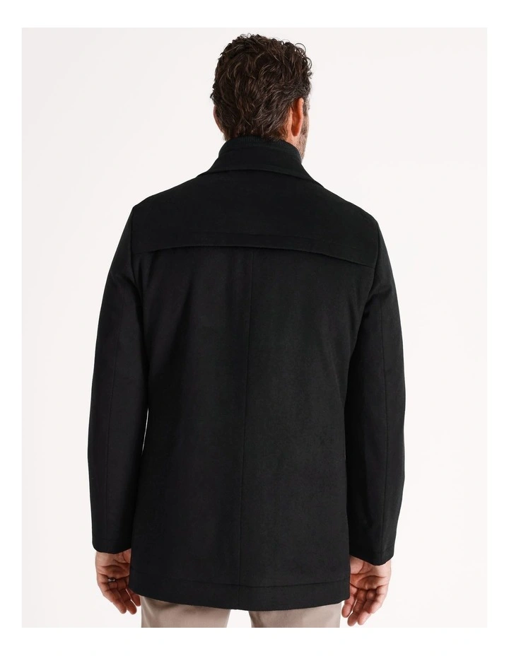 Rochester Wool Melton Coat in Navy