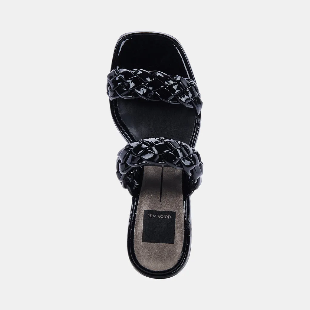 RONIN Sandals Midnight Patent Stella | Midnight Patent Braided Sandals– Dolce Vita 6814327144514