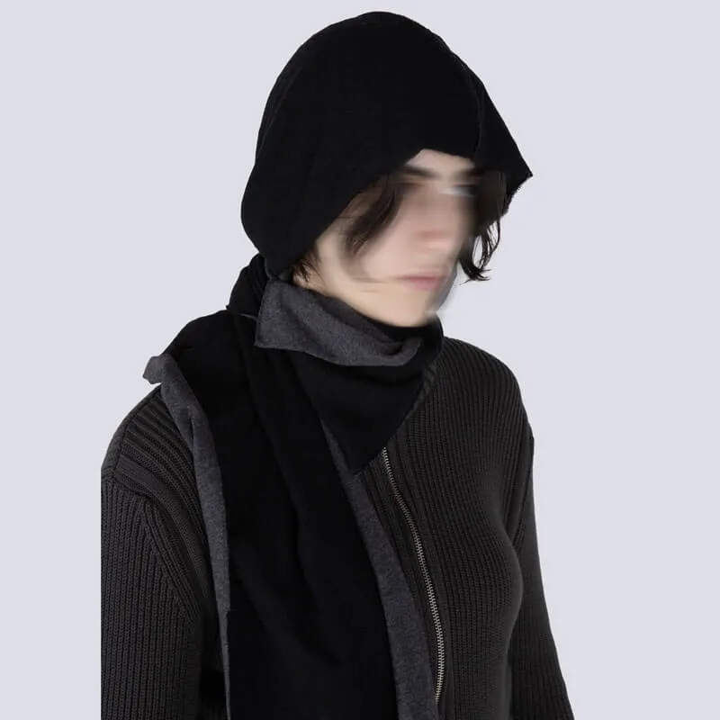 Scarf Hood - Black / Grey