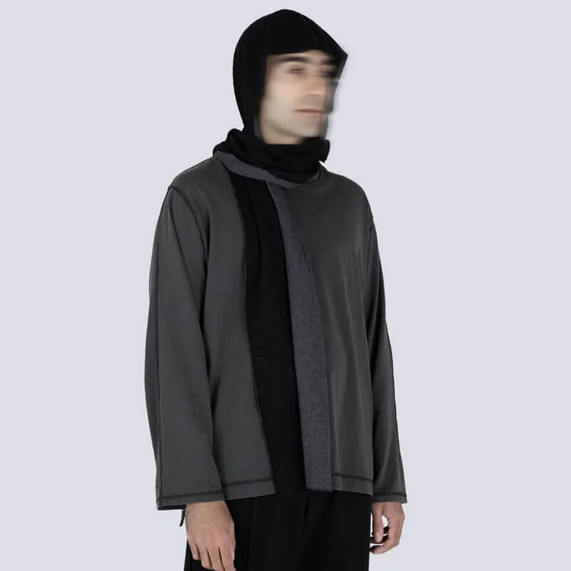 Scarf Hood - Black / Grey