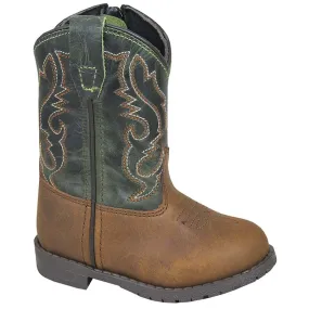 Smoky Mountain Boots Kids' Hopalong Western Boots - Brown Distressed/Green Crackle