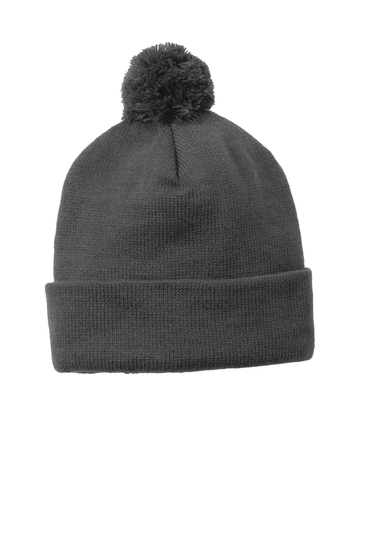 Sport Tek STC37 Sport-Tek  Solid Pom Pom Beanie SKU: STC37