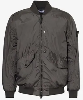 Stone Island Mens Lead Grey Padded buttoned-pockets relaxed-fit shell jacket