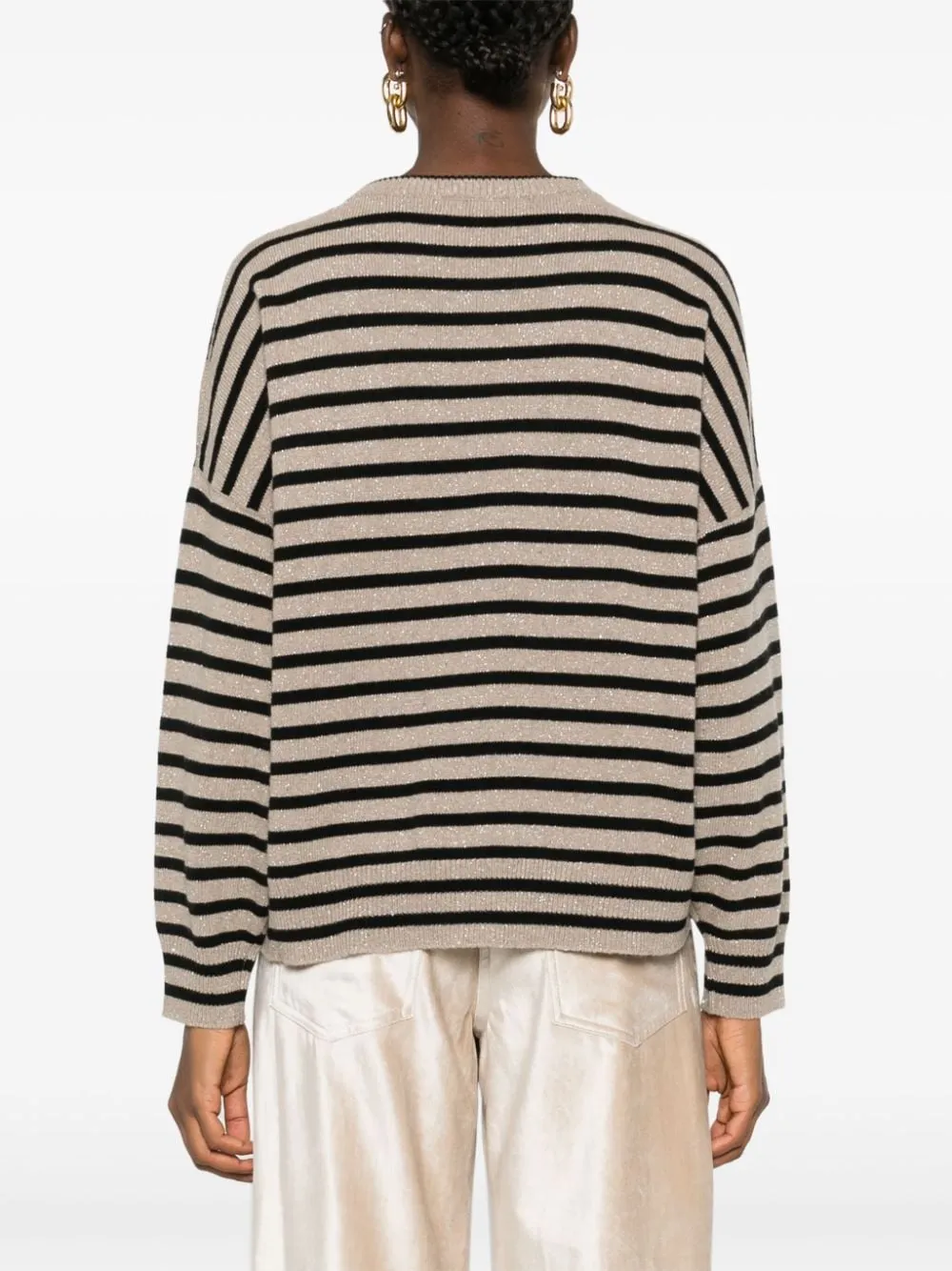 STRIPED CASHMERE BLEND SWEATER