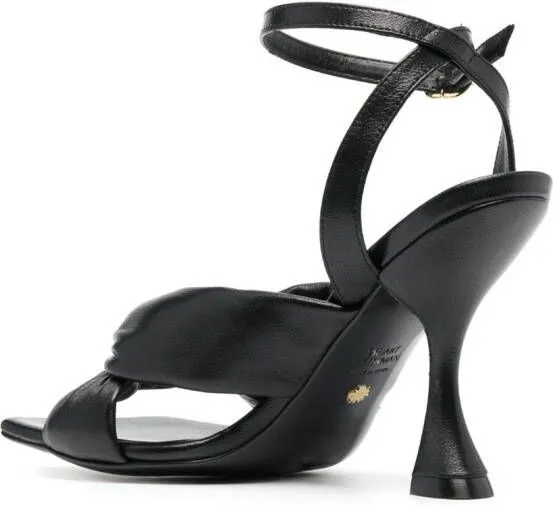 Stuart Weitzman Playa 110mm leather sandals Black