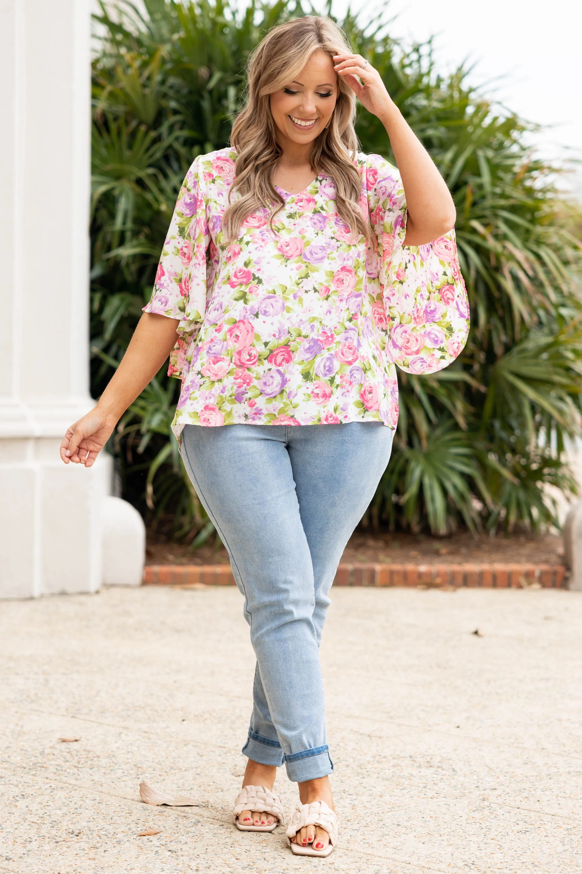 The Latest Night Top, Ivory Multi