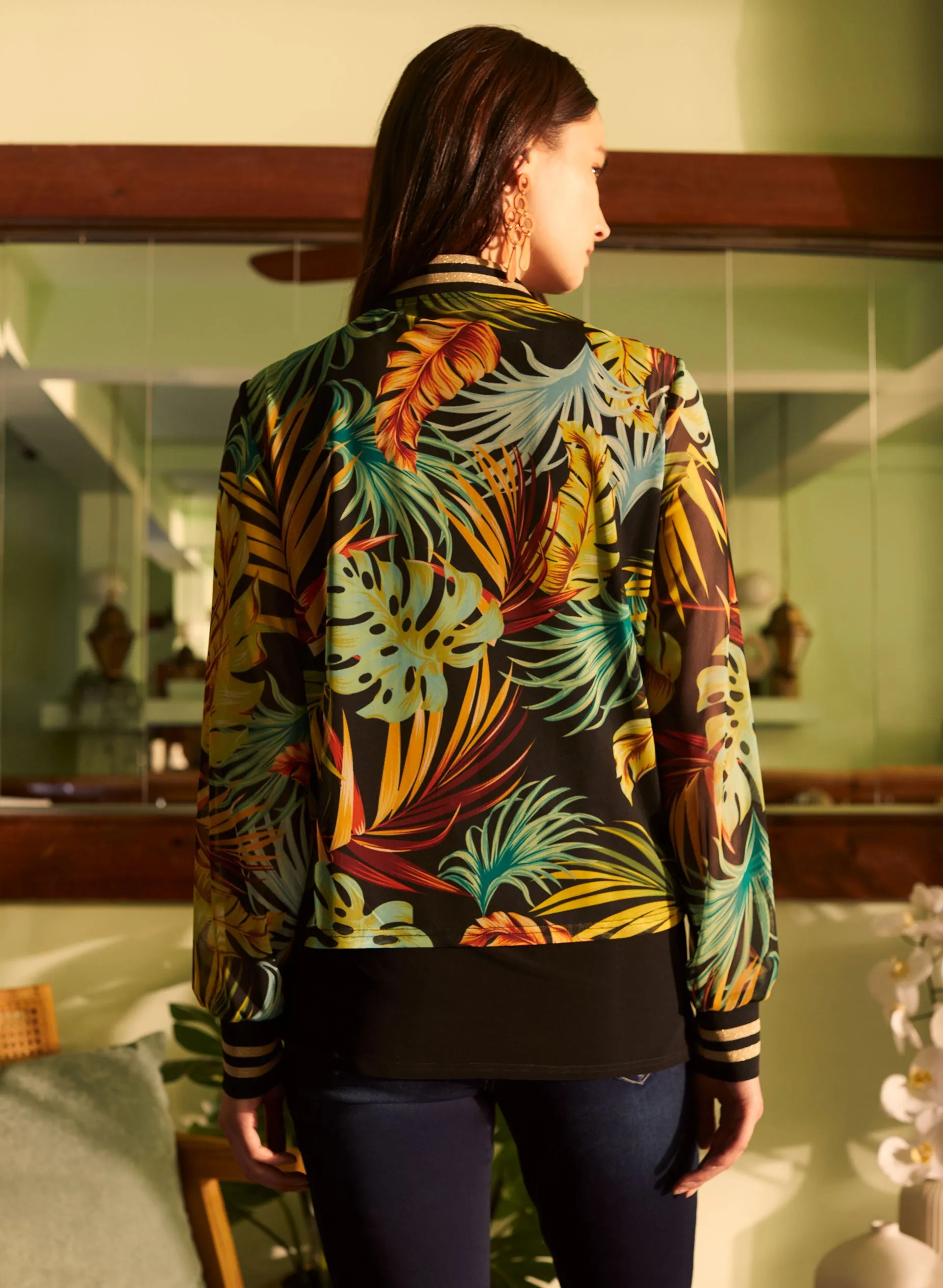 Tropical Print Jacket & Top Set