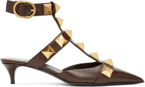 Valentino Garavani Brown Medium Roman Stud Heels