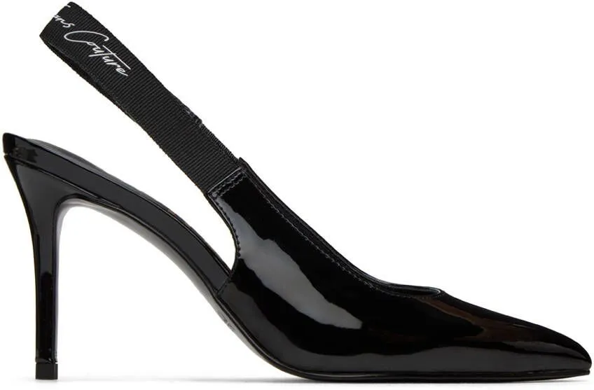 Versace Jeans Couture Black Scarlett Slingback Heels